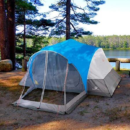 【並行輸入品】 Outbound 8 Person 3 Season Lightweight Easy-Up Dome Camping Tent with Room Divider, Heavy Duty 600mm Coated Rainfly and Screened-in_3