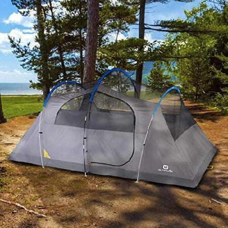 【並行輸入品】 Outbound 8 Person 3 Season Lightweight Easy-Up Dome Camping Tent with Room Divider, Heavy Duty 600mm Coated Rainfly and Screened-in_4