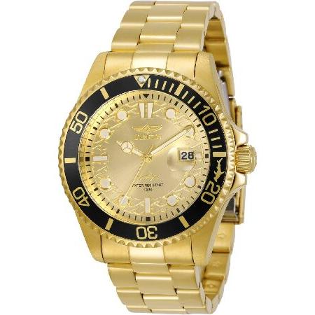 【並行輸入品】 Invicta Men's Pro Diver Quartz Watch with Stainless Steel Strap, Gold, 22 (Model: 30025)