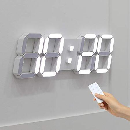 並行輸入品】 mooas 3D LED Clock, Multi-Function Clock (Calendar