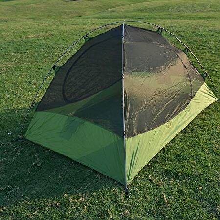 【美品】 冬用キャンプテント 1~2人用 軽量 二層バックパッキングテント 防水 2ドア 二層 簡単セットアップテント アルミロッド付き アウトドアハンティング/ハイキング/ 【3194621737】(16400円)