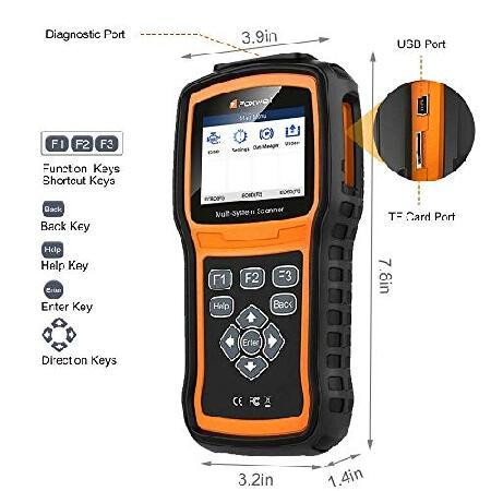 FOXWELL NT530 ボルボ マルチシステム OBD2 診断スキャナー 読み取り 
