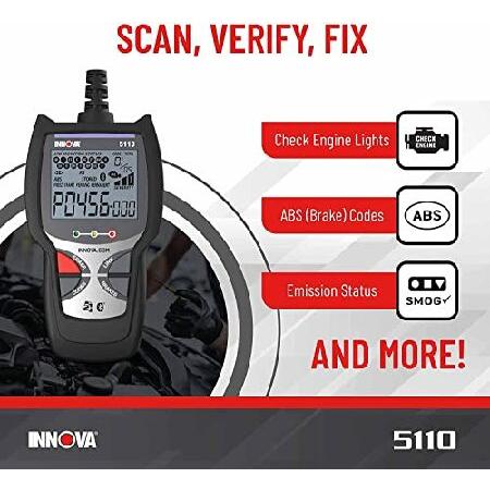 【並行輸入品】 INNOVA 5110 OBD2スキャナー 使いやすいABSコードリーダー スモッグチェック＆チェックエンジンライトリセット ...