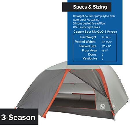【並行輸入品】 Big Agnes(ビッグアグネス) コッパースプールHV UL mtnGLO 超軽量 バックパッキングテント LEDライト付き_3