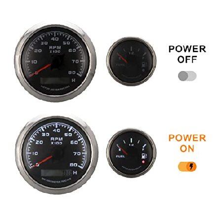 並行輸入品】 MOTOR METER RACING W PRO Series 6 Gauge Set - 85mm 3 