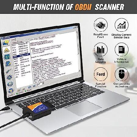 商売 FORScan ELMconfig OBD2 Adaptateur Professionnel OBDII Diagnostic Voitures pour Windows.Outil de Codage de Diagnostic Automobile avec (MS/HS) Can Switc