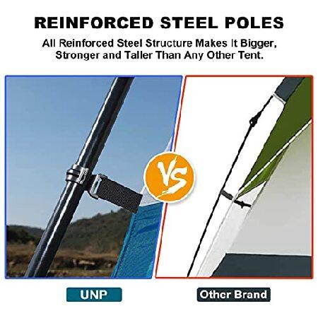 【並行輸入品】 UNP Tents 6人用 防水 防風 簡単設置 二層 ファミリーキャンプテント メッシュドア1つ 大型メッシュ窓5つ - 10フィート x 9フィート x 78インチ_4