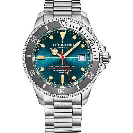 【並行輸入品】 Stuhrling オリジナル メンズ スイス オートマチック ステンレススチール プロフェッショナル DEPTHMASTER ダイブウォッチ 200メートル防水
