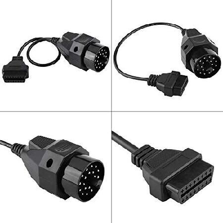 20 Pin 16 Pin OBD2 Connector 20PIN to 16PIN OBDII Diagnostic Adapter Cable Female Connector OBD2 Scan Cable for E36 E38 E39 E46 E53 X5 Z3｜inter-trade｜06