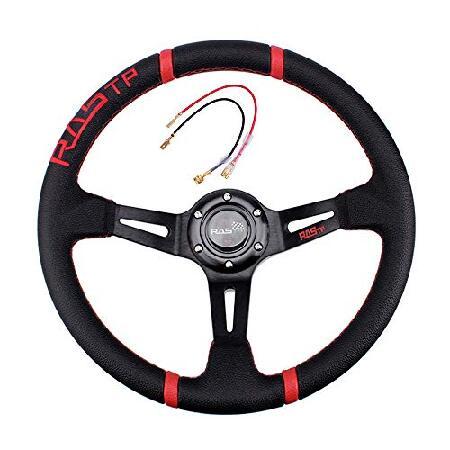 並行輸入品】 RASTP Universal Racing Steering Wheel,Deep Dish Wheel