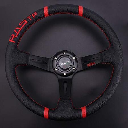 並行輸入品】 RASTP Universal Racing Steering Wheel,Deep Dish Wheel