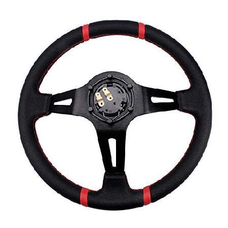 並行輸入品】 RASTP Universal Racing Steering Wheel,Deep Dish Wheel
