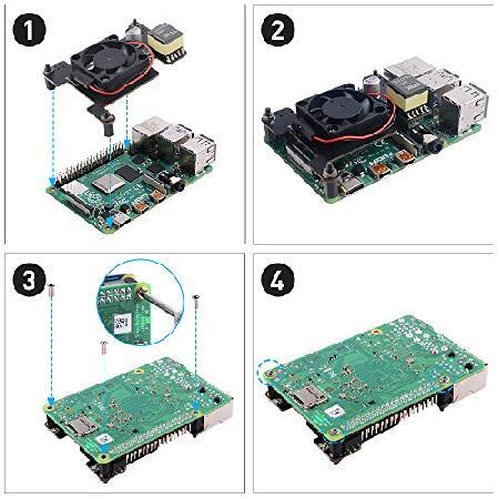 【並行輸入品】 GeeekPi Raspberry Pi 4 アイソレーテッドPoE HAT IEEE 802.3af または 802.3at PoE標準対応 Raspberry Pi冷却ファン付き 30x30x7mm Raspberry_1