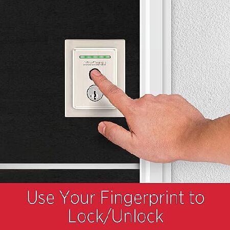 【並行輸入品】 Kwikset Halo Touch Contemporary Square Wi-Fi Fingerprint Smart Lock No Hub Required Featuring SmartKey Security in Satin Nickel (99590-_2