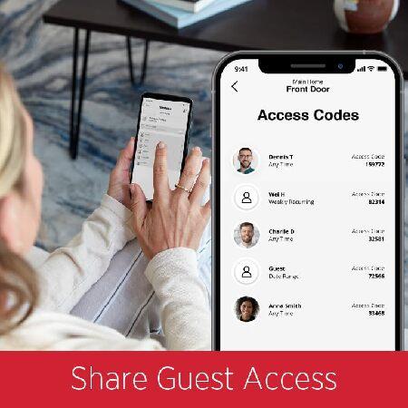 【並行輸入品】 Kwikset Halo Touch Contemporary Square Wi-Fi Fingerprint Smart Lock No Hub Required Featuring SmartKey Security in Satin Nickel (99590-_5