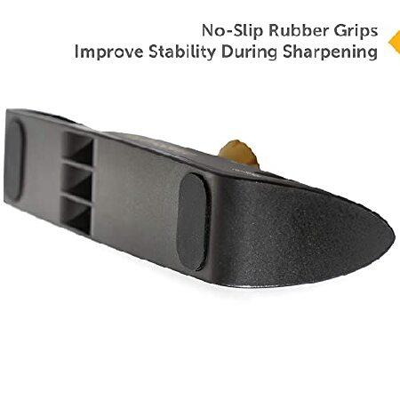 【並行輸入品】 RAZORSHARP ナイフ研ぎ器 すべてのナイフに便利な角度調整ノブ 研ぎ 研磨 ダイヤモンド セラミック ラバーベースで非常に頑丈なグリップの画像