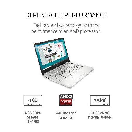 【並行輸入品】 HP 14 ノートパソコン AMD 3020e 4GB RAM 64GB eMMCストレージ 14インチ HD タッチスクリーン Windows 10 Home Sモード 長寿命 Microsoft 365_2