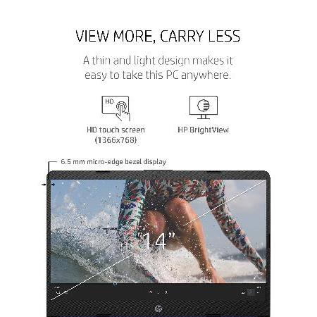 【並行輸入品】 HP 14 ノートパソコン AMD 3020e 4GB RAM 64GB eMMCストレージ 14インチ HD タッチスクリーン Windows 10 Home Sモード 長寿命 Microsoft 365_3
