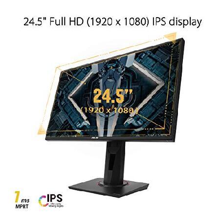 ラッピング無料！返品も保証 ASUS TUF Gaming VG259QR 24.5” Gaming Monitor-1080P Full HD， 165Hz (Supports 144Hz)， Extreme Low Motion Blur， G-SYNC Compatible ready， Eye Care， Displ