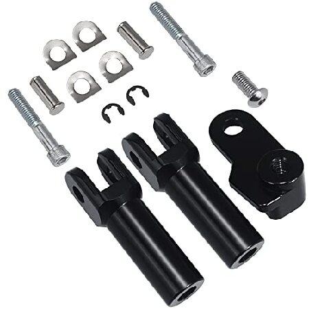 WOWTK 乗客用フットペグマウントキット ハーレーダビッドソン ソフテイル 2012-2017 FLS FLSS 2008-2011 FLSTSBモデル用 50932-08用交換部品 ビビッドブラック
