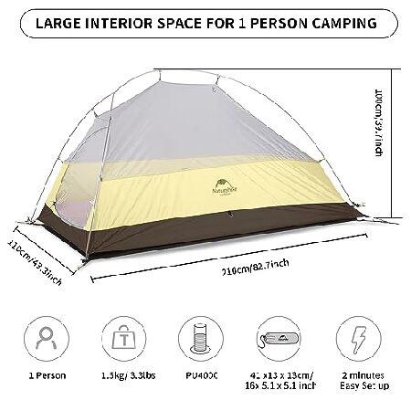 Naturehike 公式ショップ テント 1人用 ソロキャンプ テント アウトドア 二重層 超軽量 4シーズン 防風防水 PU4000 通気性 登山 キャンピング プロフェッショナ｜inter-trade｜02