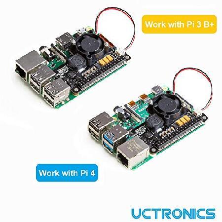 並行輸入品】 UCTRONICS Raspberry Pi 4 PoE HAT 冷却ファン付き ミニ 