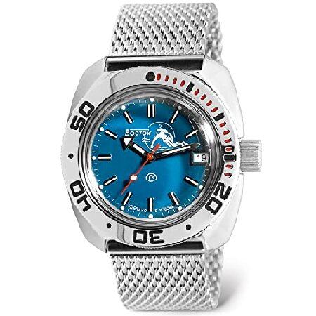 【並行輸入品】 VOSTOK | Scuba Dude 水陸両用 自動巻き ロシア軍 ダイバー腕時計 | WR 200 m | ファッション | ビジネス | カジュアル メンズ 腕時計 | モデル