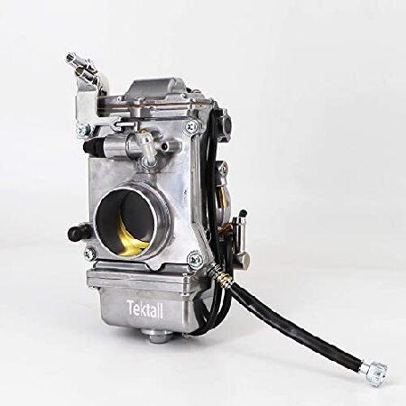【並行輸入品】 Tektall キャブレター交換 Mikuni HSR42mm HSR TM42-6 42mm Harley Evo Evolutionツインカムオートバイ用 チョークケーブル付きの画像