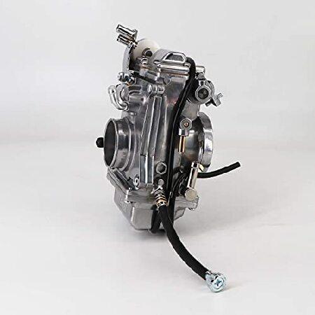【並行輸入品】 Tektall キャブレター交換 Mikuni HSR42mm HSR TM42-6 42mm Harley Evo Evolutionツインカムオートバイ用 チョークケーブル付きの画像