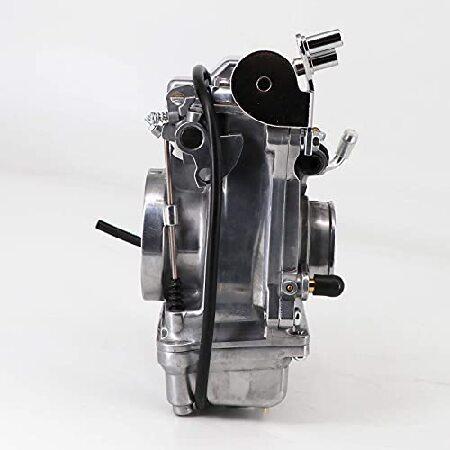 【並行輸入品】 Tektall キャブレター交換 Mikuni HSR42mm HSR TM42-6 42mm Harley Evo Evolutionツインカムオートバイ用 チョークケーブル付きの画像