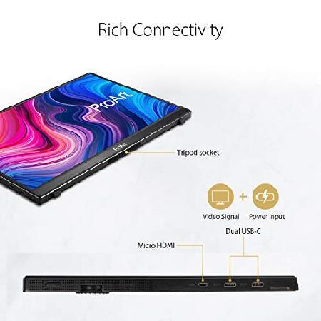 【並行輸入品】 ASUS ProArt Display 14” 1080P Portable Touchscreen Monitor (PA148CTV) - Full HD, IPS, 100% sRGB/Rec.709, Color Accuracy ΔE   2,の画像