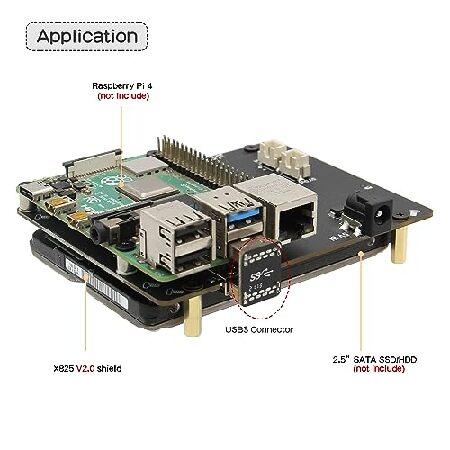 並行輸入品】 Geekworm Raspberry Pi 4 SATA X825 V2.0 Model B 2.5