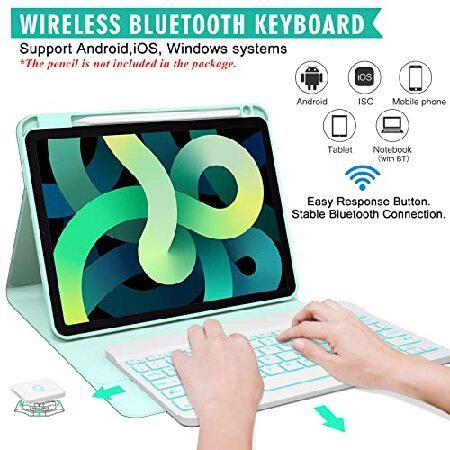 【並行輸入品】 iPad Air 第4世代 キーボードケース 11インチ Pro 1st/2nd/3rd Gen (2018/2020/2021) 互換 カラフル BT バックライトキーボード 取り外し可能_2