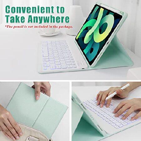 【並行輸入品】 iPad Air 第4世代 キーボードケース 11インチ Pro 1st/2nd/3rd Gen (2018/2020/2021) 互換 カラフル BT バックライトキーボード 取り外し可能_5