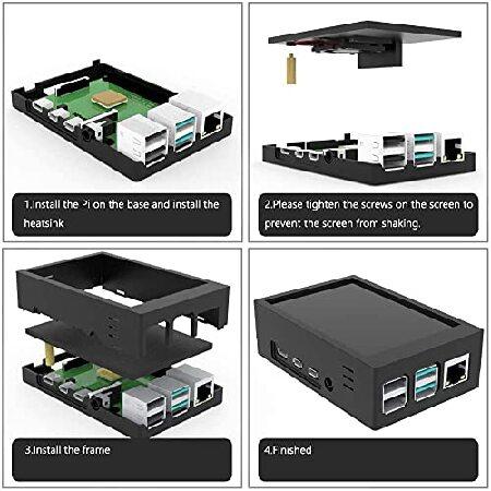 for Raspberry Pi 4 TFT 3.5 inch Touch Screen with Case, Mini Cooling Fan and Heatsink, 480x320 Resolution 60fps Monitor LCD Display｜inter-trade｜02