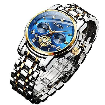 クォーツ腕時計 ステンレススチール ２本セット 並行輸入品】 OLEVS 腕時計 メンズ時計ステンレススチール クロノ