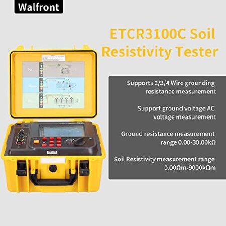 うのにもお得な ETCR3100C Soil Resistivity Tester Digital 4-Digit LCD Earth Ground Resistance Meter IP65 Supports 2， 3 and 4-Wire US AC 100-240V 0.00-30.00k/0.00m