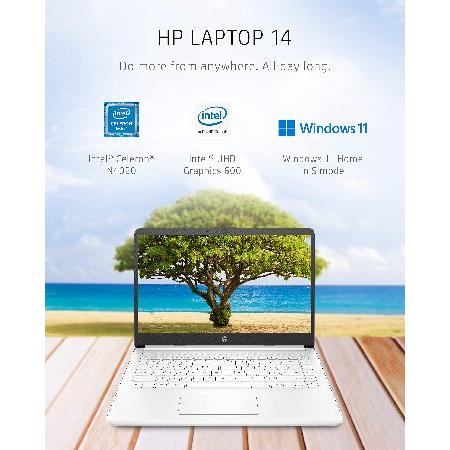 【並行輸入品】 HP 14 Laptop， Intel Celeron N4020， 4 GB RAM， 64 GB Storage， 14-inch Micro-edge HD Display， Windows 11 Home， Thin ＆ Portable， 4K