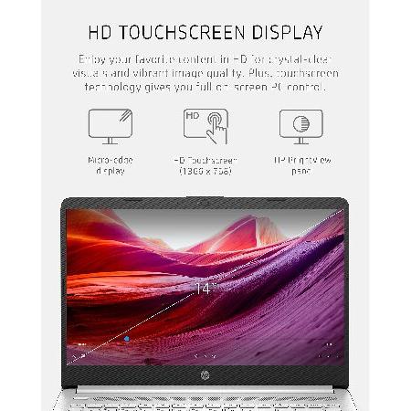 【並行輸入品】 HP 14 Laptop， Intel Celeron N4020， 4 GB RAM， 64 GB Storage， 14-inch HD Touchscreen， Windows 11 Home， Thin ＆ Portable， 4K Graphics，_3