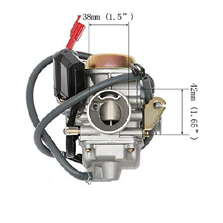 【並行輸入品】 PD24J キャブレター 24mm GY6 125cc 150cc 152QMJ 157QMI 4ストロークエンジン 電動チョーク オートバイスクーターの画像