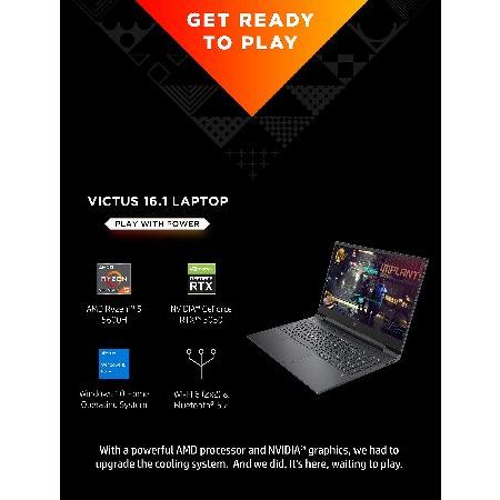 【並行輸入品】 Victus 16 Laptop， NVIDIA GeForce RTX 3050， AMD Ryzen 5 5600H Processor， 8 GB RAM， 512 GB SSD， 16.1” Full HD IPS Display， Windows 10_1