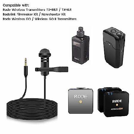 Lavalier Microphone Replacement for Rode Wireless GO 2 II ME Clip-on Microphone System, Omnidirectional Mono Lapel Mic 3.5mm for WIGO, 5ft｜inter-trade｜02