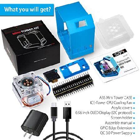 並行輸入品】 GeeekPi Raspberry Pi ミニタワーキット QC3.0電源付き 4