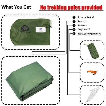 【並行輸入品】 UnderwoodAggregator キャンプ 2人用 テント 軽量 簡易 ワンポールテント キャンプ ソロテント 設営簡単 通気 防水 山岳 キャンプ用品 テント_5