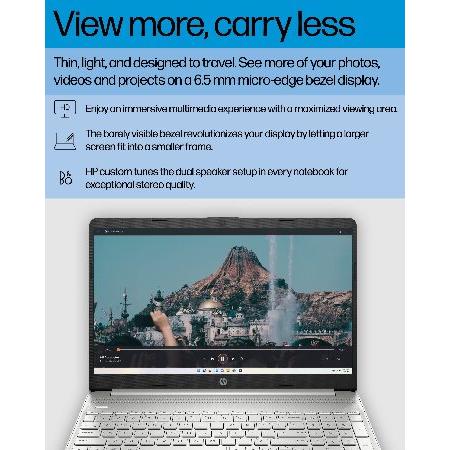 HP 15.6-inch Laptop, AMD Ryzen 7 5700U, 8 GB RAM, 256 GB SSD, HD Micro-Edge Display, Windows 11 Home, Thin ＆ Portable, Long-Lasting Battery, Full-Siz｜inter-trade｜03