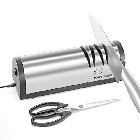 並行輸入品】 Narcissus電動包丁研ぎ器、2段式プロ削り器、素早い研ぎ