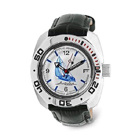 【並行輸入品】 VOSTOK | Sea Captain Amphibian Automatic Self-Winding Russian Diver Wrist Watch | WR 200 m | Fashion | Business | Casual Men's Watches