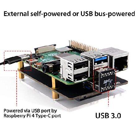 並行輸入品】 GeeekPi Raspberry Pi 4 X862 V2.0 M.2 NGFF SATA SSD