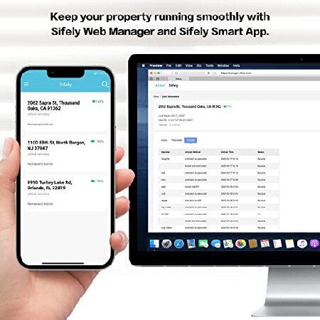 【並行輸入品】 スマートロック Sifely キーレスエントリードアロック スマートドアロック キーパッド付きドアロック スマートロックフロントドア_5