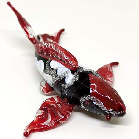 並行輸入品】 Sansukjai 日本の鯉 魚 フィギュア 動物 手吹きガラス